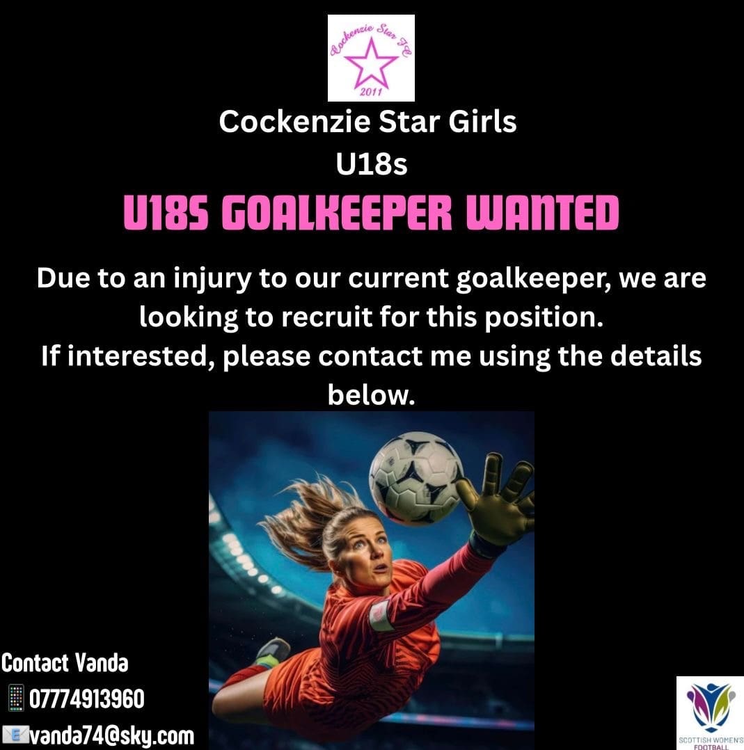 Cockenzie Star seek 18s keeper Image