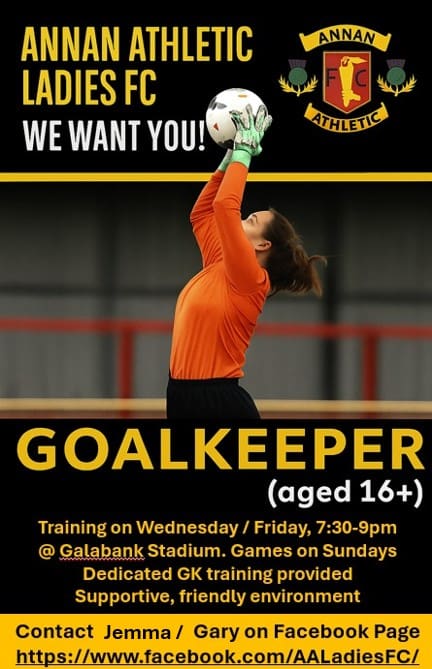 Annan Athletic Ladies Player Recruitment Image